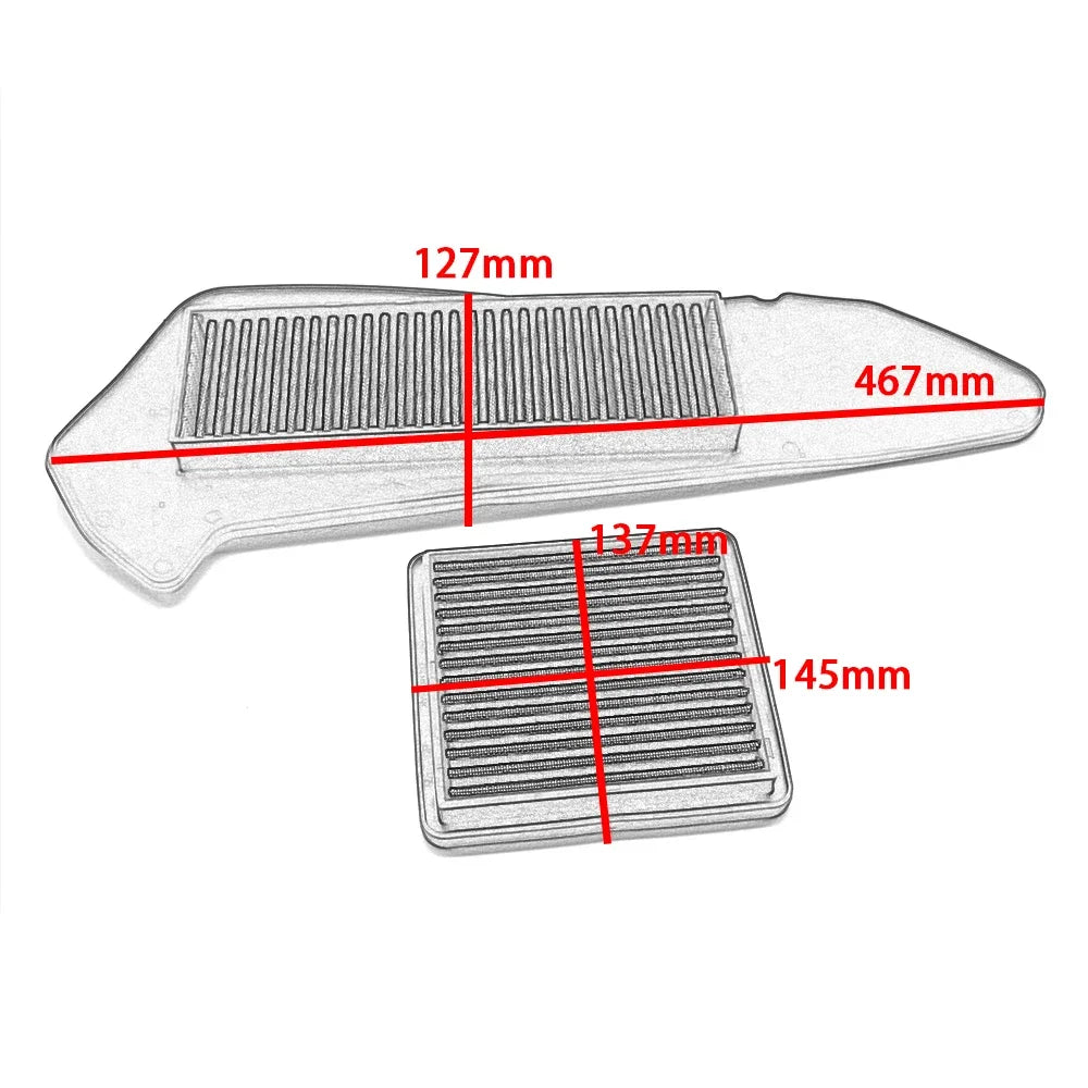 Pokhaomin Motorcycle Air Intake Cleaner Engine Protect Air Cleaner Filter For Yamaha XMAX 250 300 X MAX 300