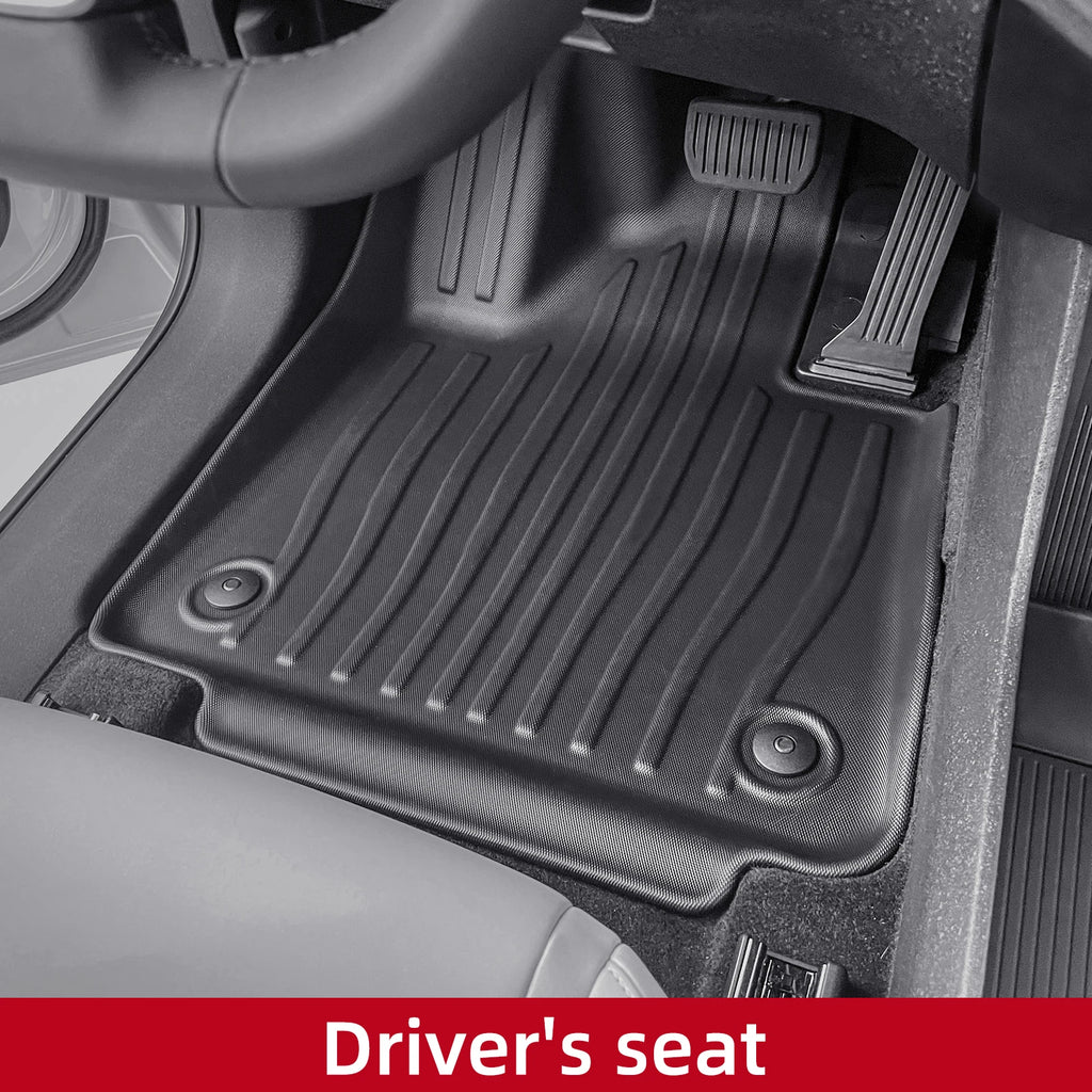 LUCKEASY for Volvo EX30 2024 2025 Car Floor Mats Cargo Liner Trunk Pad TPE 3D Foot Mat Backrest Liner Waterproof Accessories