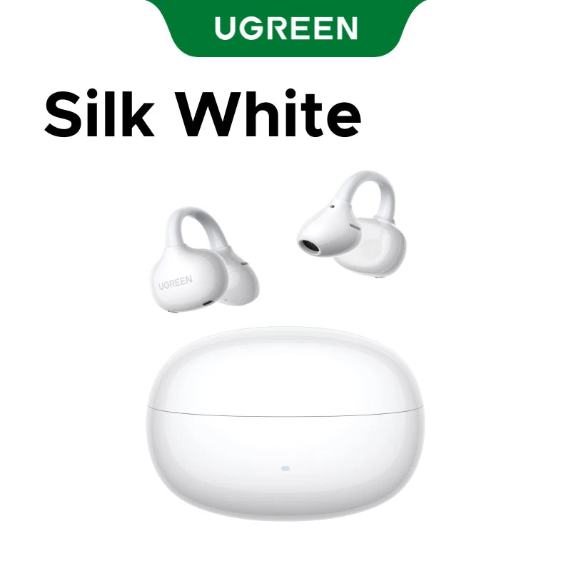 Open Ear Wireless Headphones Bluetooth Earphones ANC Dual-feedback Active Noise Cancellation, 32 Hours Playtime Clip Earbuds