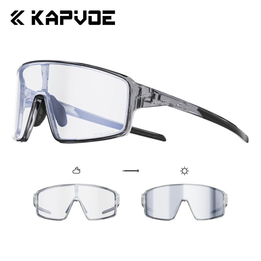 KAPVOE New Hiking Eyewear Cycling Sunglasses Men UV400 Sports MTB Outdoor Goggles Bicycle UV400 Women Running Windproof Glasses