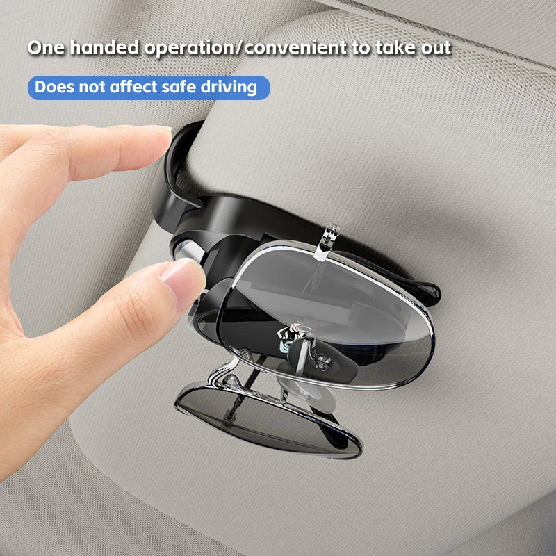 Car Sunglasses Holder Car Magnetic Leather Clip Card Ticket Holder Auto Sun Visor Glasses for Toyota FJ CRUISER Car Accessories