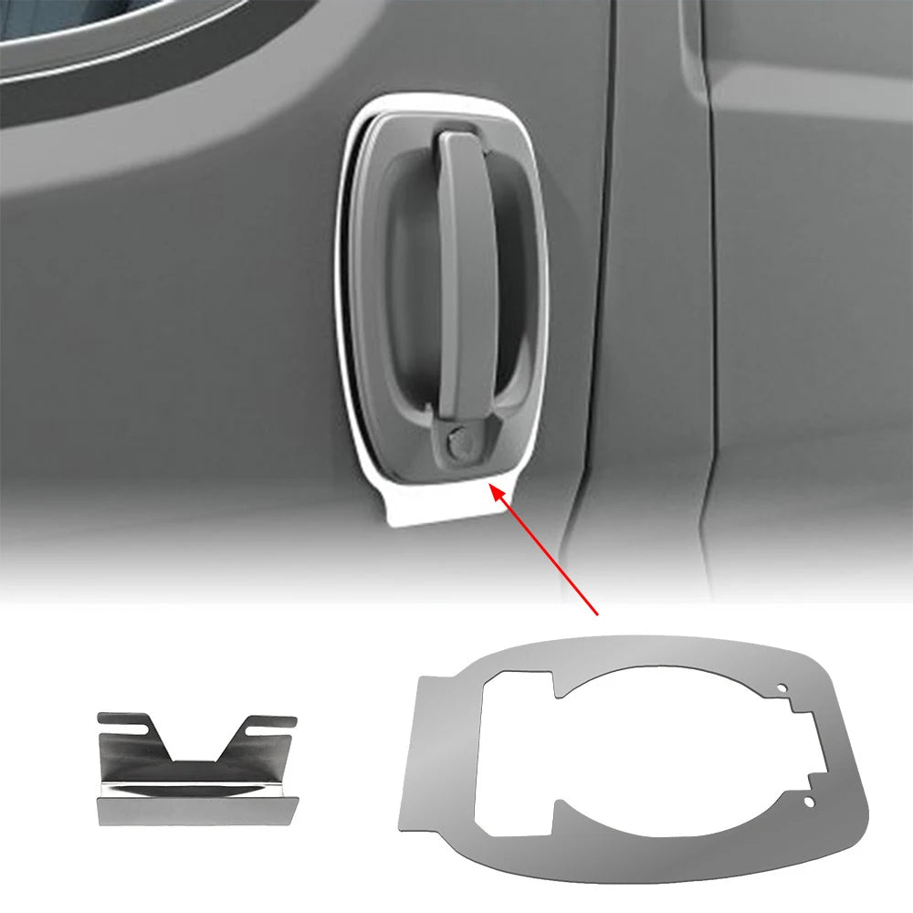 Car Door Handle Pro Plate for Citroen Relay/Fiat Ducato/Peugeot Boxer 07-Onwards Door Handle Anti-Theft Pro Plate Door Handles