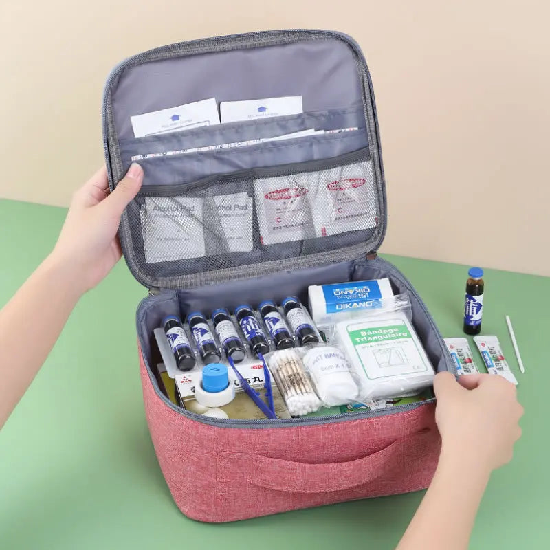 Home First Aid Kit Large Capacity Empty Medicine Storage Bag Portable Travel Medicine Box Survival Bag Emergency Bag for Car