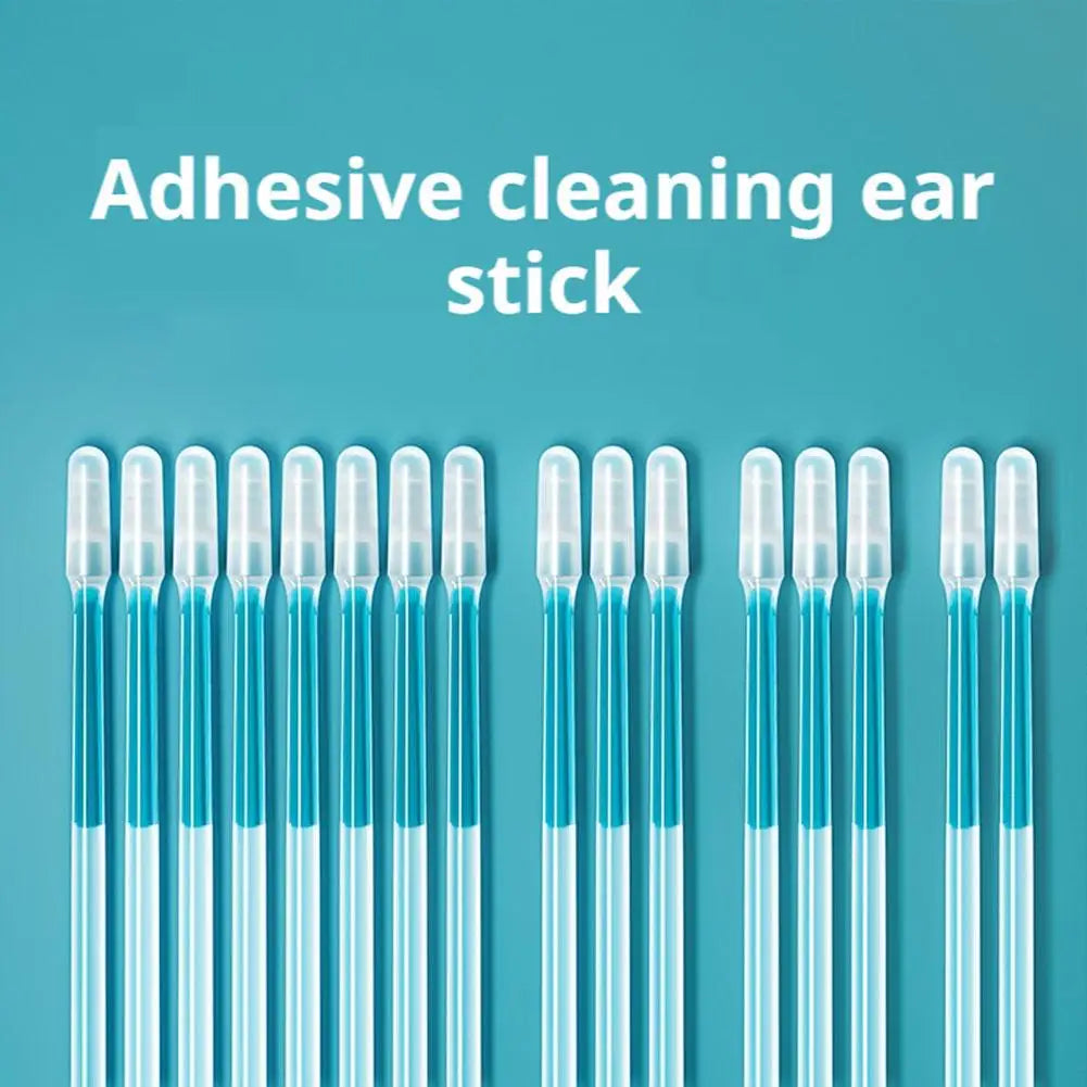 24Pcs Sticky Ear Care Sticks Soft Silicone Adhesive Tips Disposable Reusable Personal Hygiene Wand for Adults Kids Outer Ear