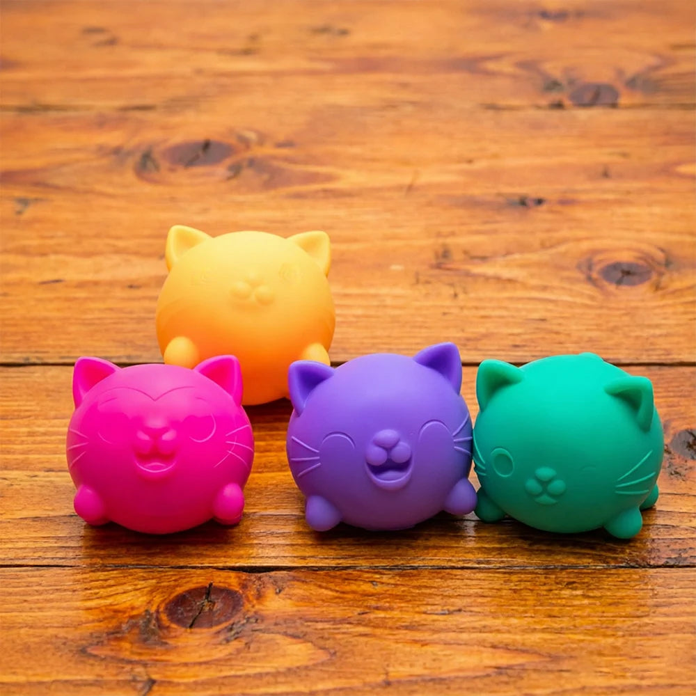 Needoh Cute Cat Maltose Squishy Toys Slow Rise Stress Relief Ball Sensory Fidget Toys for Adult Kids Anti-Anxiety Sensory Toys