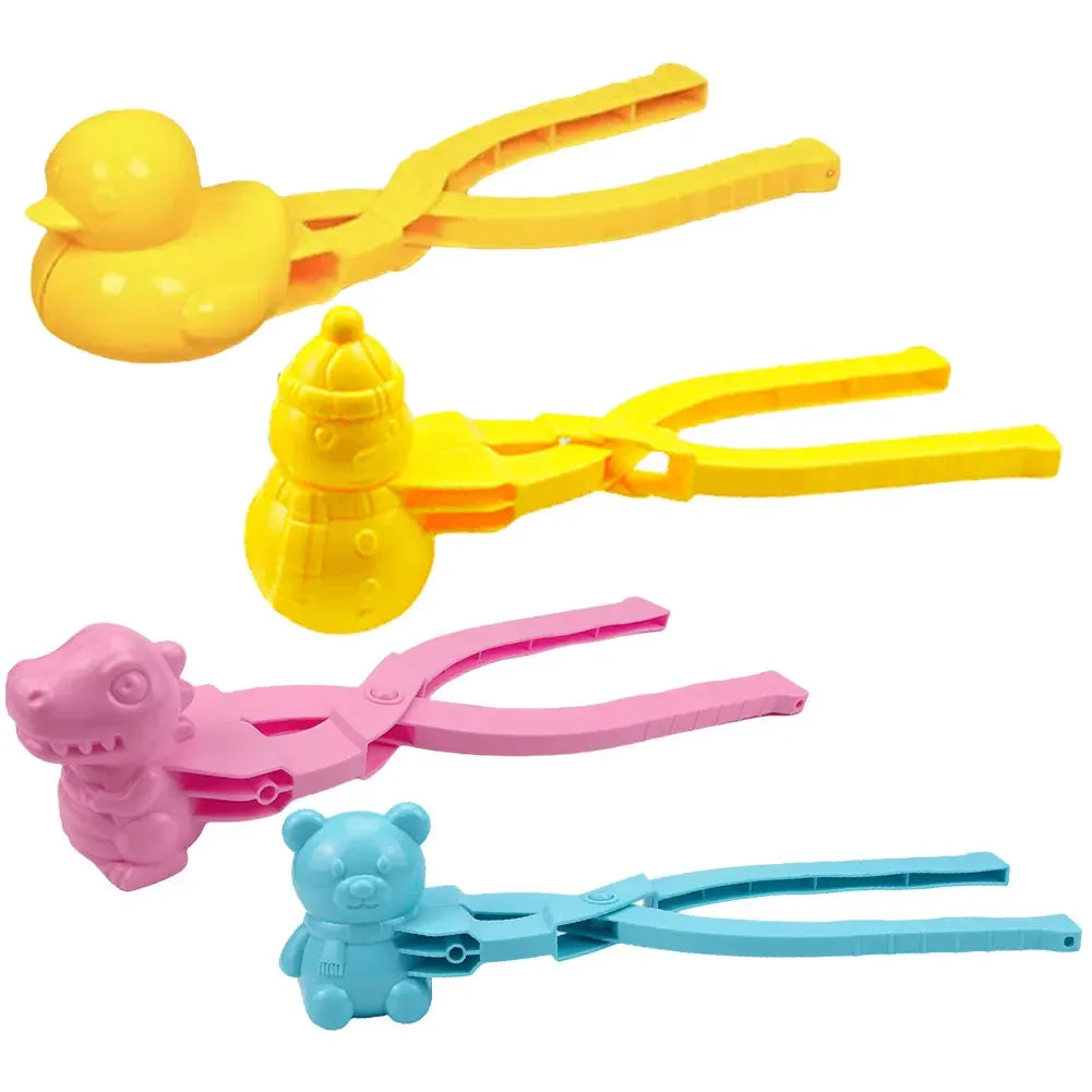 Cute Duck Shaped Rice Mold Maker Clip Children Outdoor Plastic Winter Snow Sand Mold Tool for Snowball Fight Outdoor Fun Sports