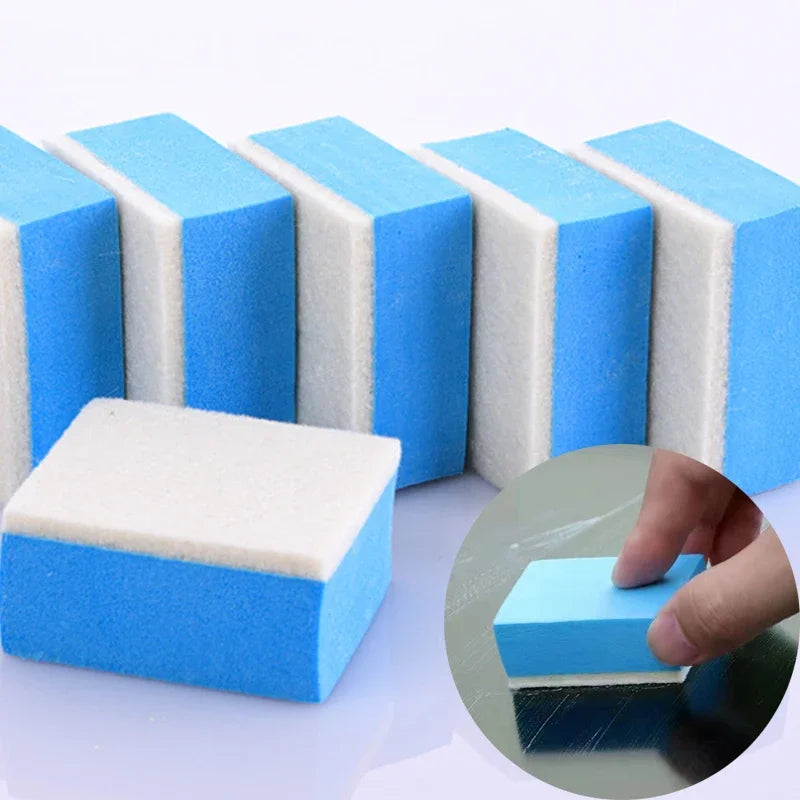 Car Glass Oil Film Cleaning Sponge Wiper Polishing Sponges Car Windshield Wool Felt Brush Oil Removal Tools