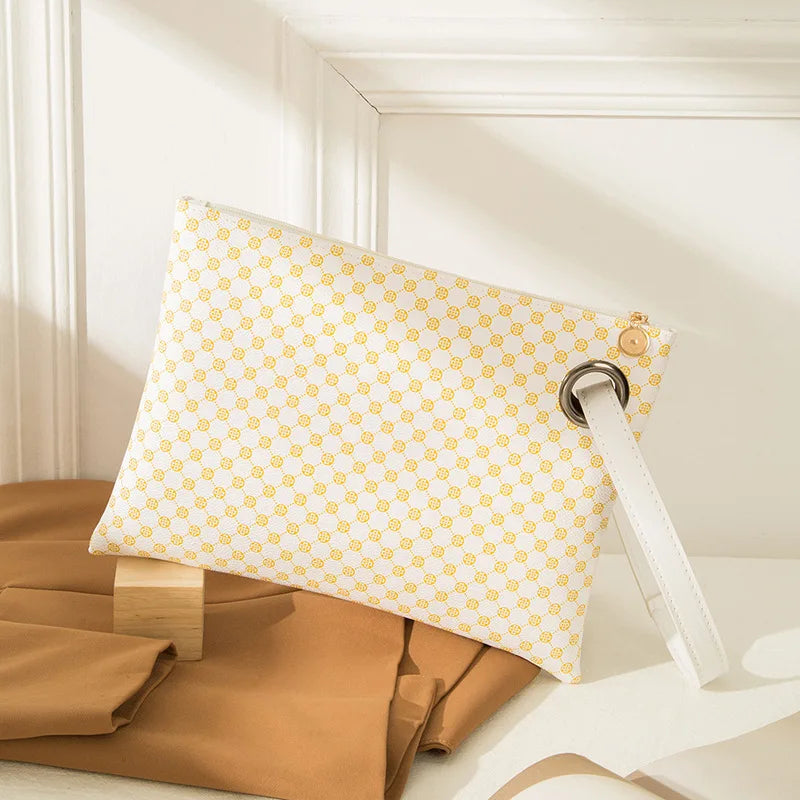 Yogodlns Women Wristlet Bag PU Leather Envelope Bag Shopping Totes Traveling Portable Purse Clutch Wallet Ladies Pattern HandBag