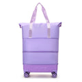 New Travel Bag with Trolley and Wheels Durable, Simple, High-end, Trendy Travel Bag Foldable Expansion Rolling Luggage