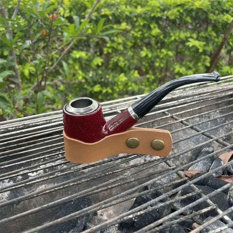 Leather Stand Rack Holder Rest for Tobacco Smoking Pipe for Smoking Pipes Exclusive Designed for Pipe Smokers cigar holder Gifts
