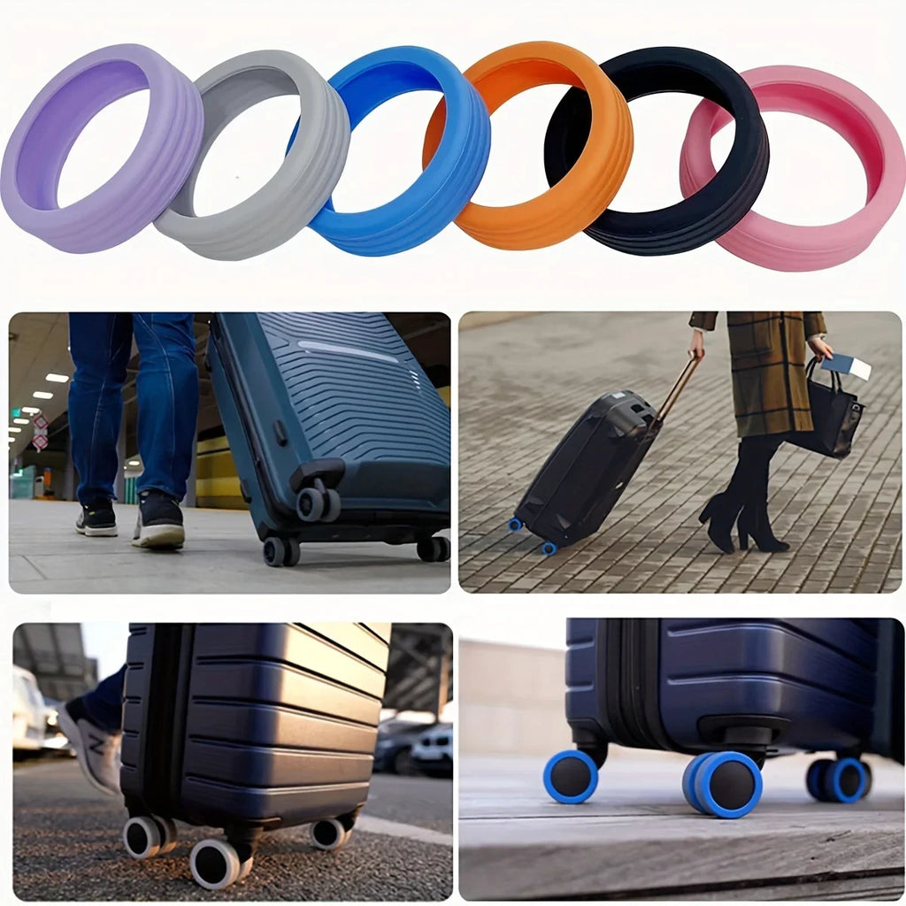 8Pcs/Set Luggage Wheels,Silent Protective Cover,Suitcase,Travel Box,Wheels,Anti-skid Cover,Wear-resistant Rubber Cover