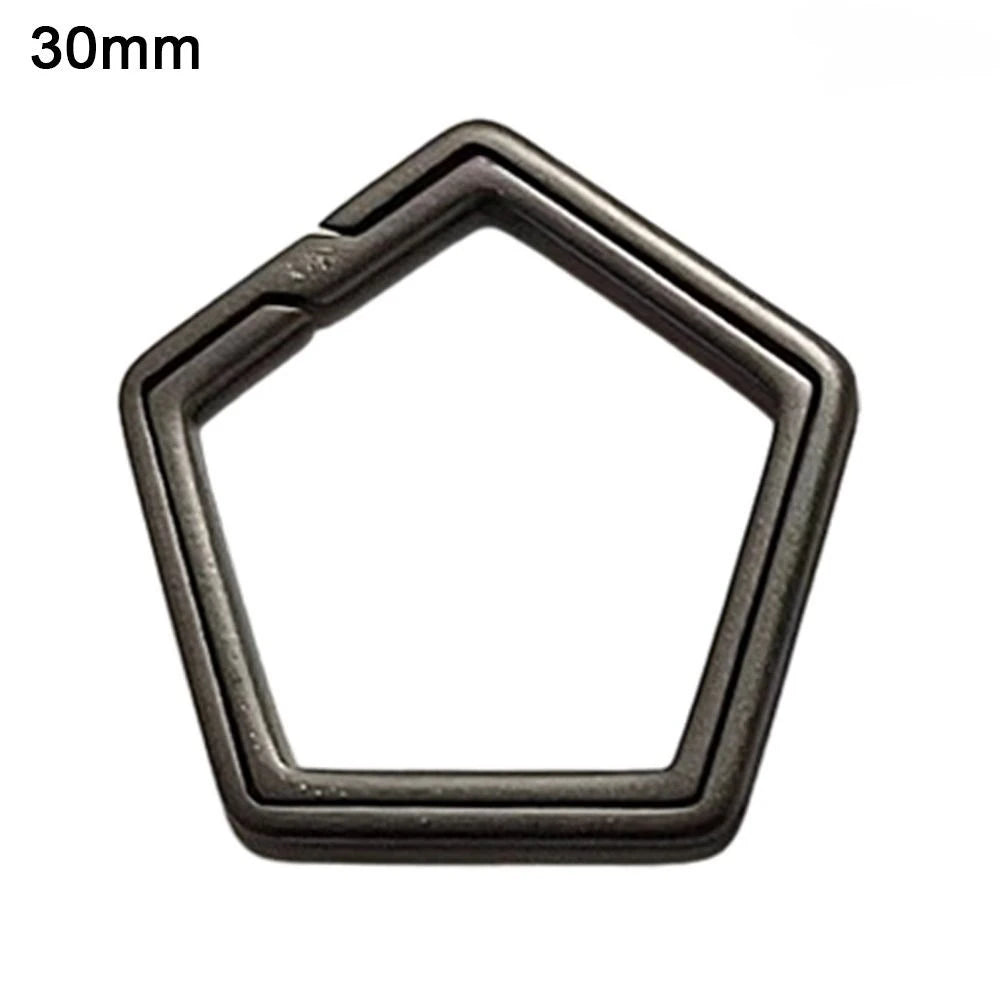 Titanium Key Ring Super Lightweight Titanium Keychain Toasted Blue TC4 for Key Rings Holder Quickdraw Tool Creative Keyring