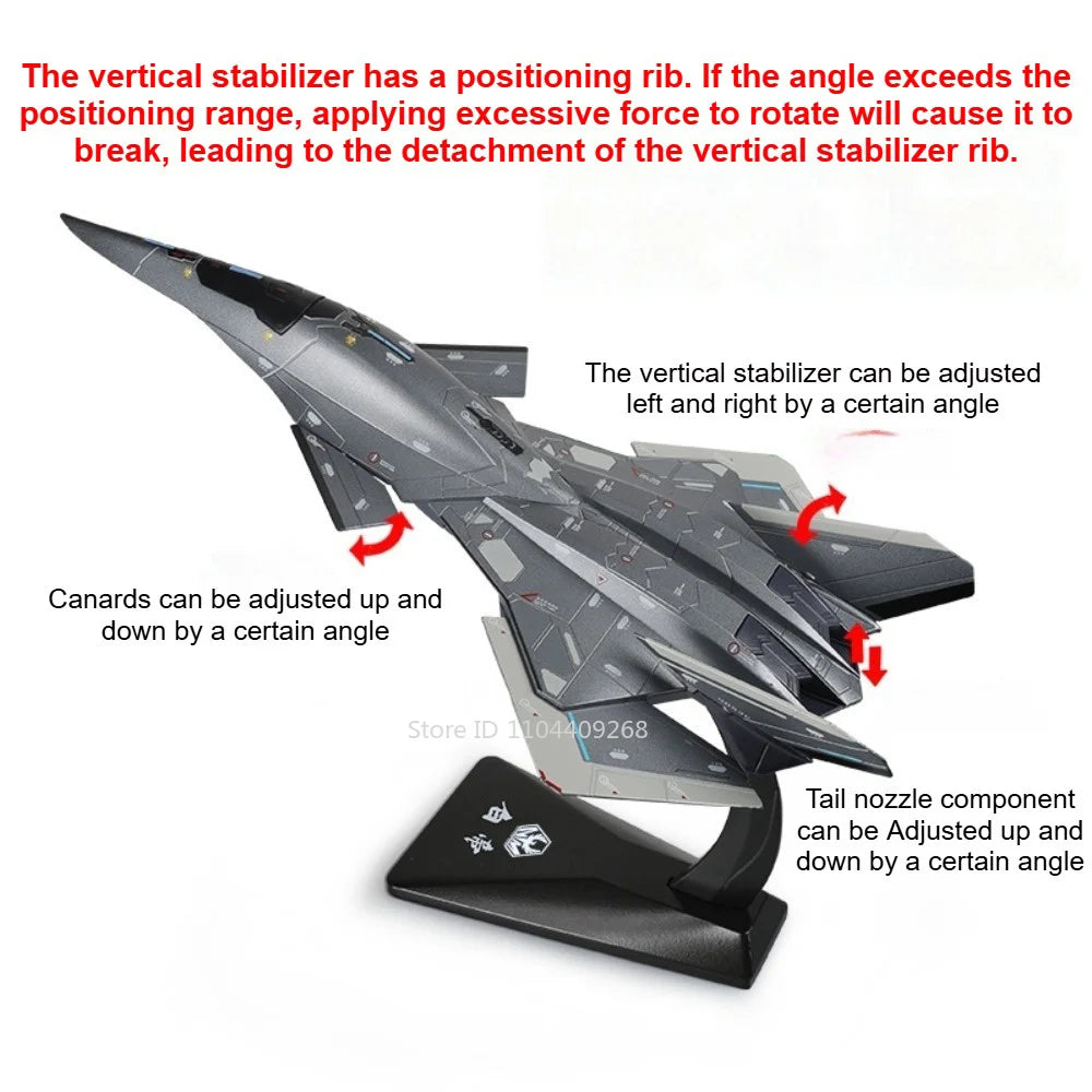 1:50 1:144 Scale Baidi Aerospace Fighter Toy Model Detachable Bracket Metal Body Aircraft Models Toys Living Room Ornaments