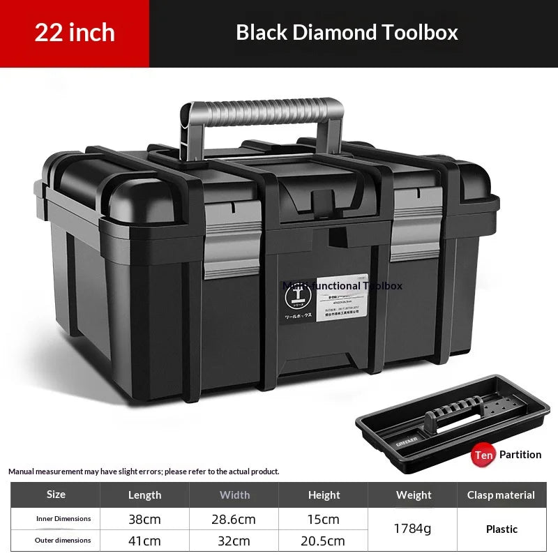 Tool Organizer Case Heavy Duty Metal Toolbox Portable Lockable Large Capacity Tool Chest Garage Workshop Mechanic Organizer