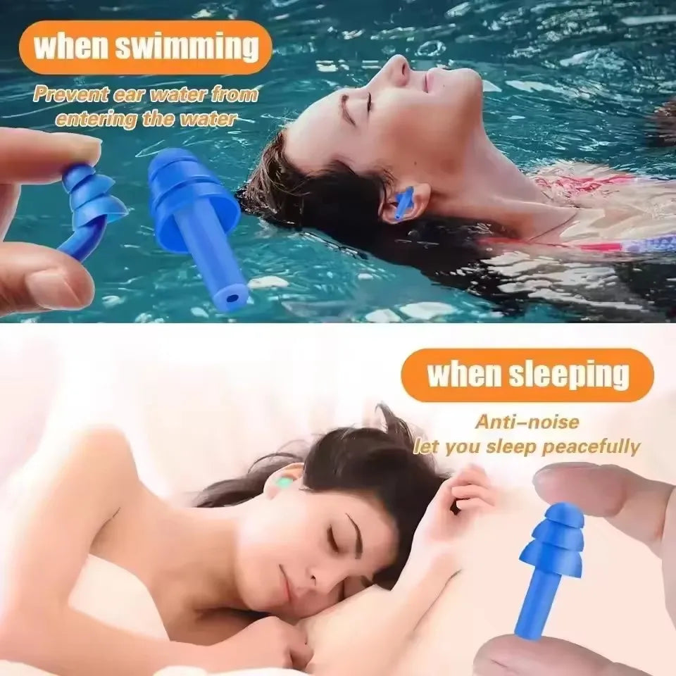20/1Pair Ear Plugs Sleeping Noise Cancelling Reusable Silicone Sound Block Earplugs Summer Waterproof Swimming Ear Plug With Box