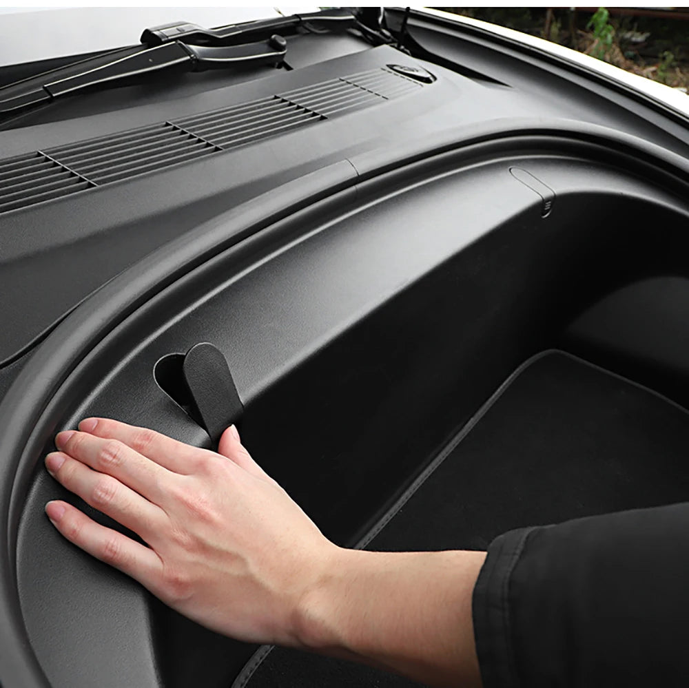 2 Pcs Car Front Trunk Hook for Tesla Model 3 2017-2020 Eject Clip Installation Car Spare Box Hook ABS Auto Interior Accessories