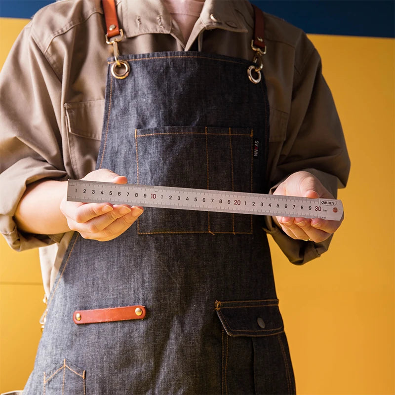 Deli 1 Pcs 15/20/30/50cm High Percision Standard Measuring Ruler Multifunctional Woodworking Portable Hand Measuring Gauges