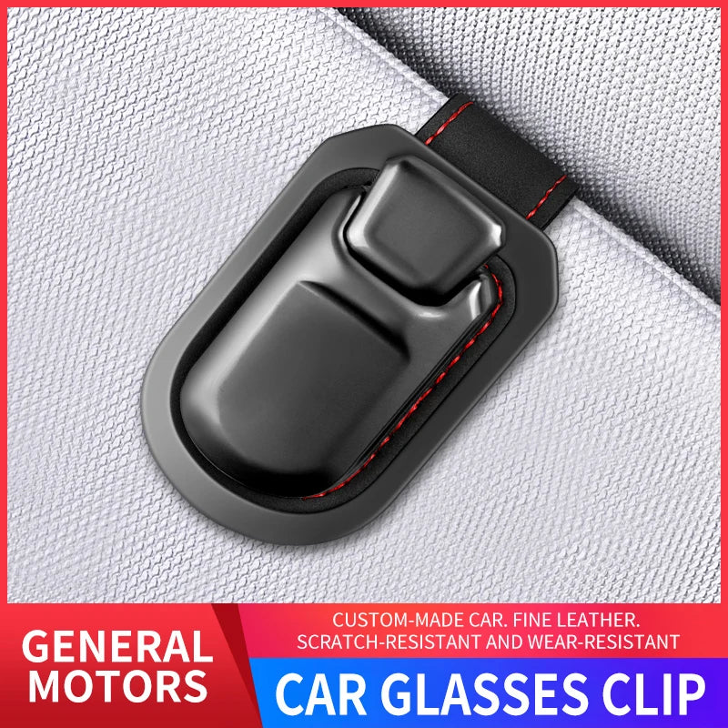 Universal Multifunction Suede Car Sun Visor Eyeglass Holder Glasses Storage Clip Sunglasses Holder Latest button style For Car