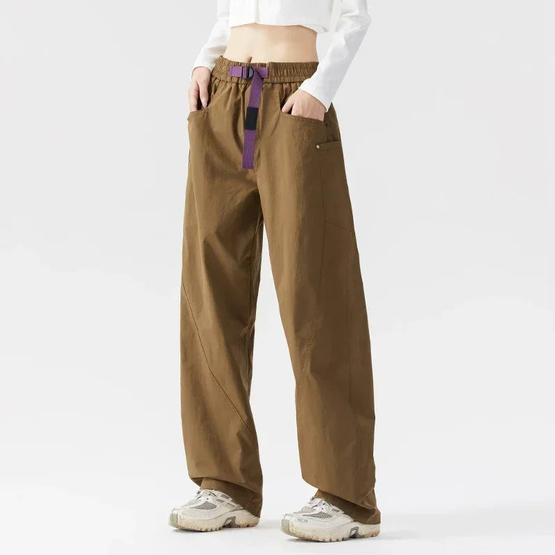 WASSUP CMKPO American machete assault pants women's new wide-leg overalls outdoor hiking waterproof mountaineering pants Casual