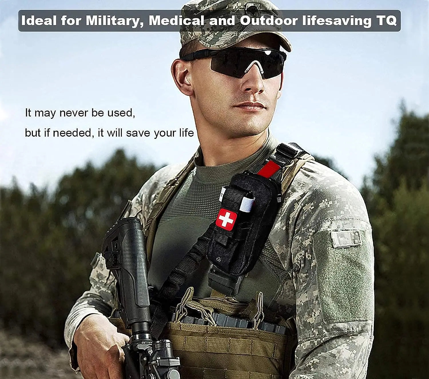 First Aid Kit Medical EDC Pouch Tactical MOLLE Outdoor Medical Bag Waist Bag 1000D tourniquet holder