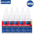 Loolifl Professional 502 Fast Adhesive Waterproof Universal Repair Glue Food Safe Ca Glue for Plastic, Wood, Metal, Ceramic, Glass, Super Glue, Stable and Safe