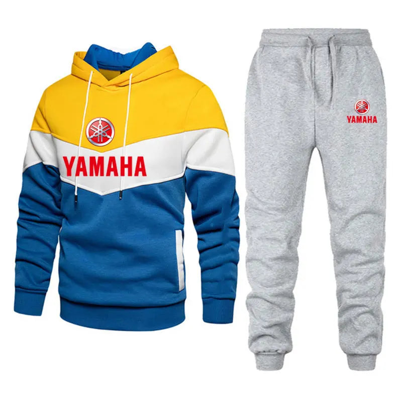Yamaha logo printed men's casual sport jacket with hood for outdoor cycling and racing enthusiasts, suitable for spring clothing