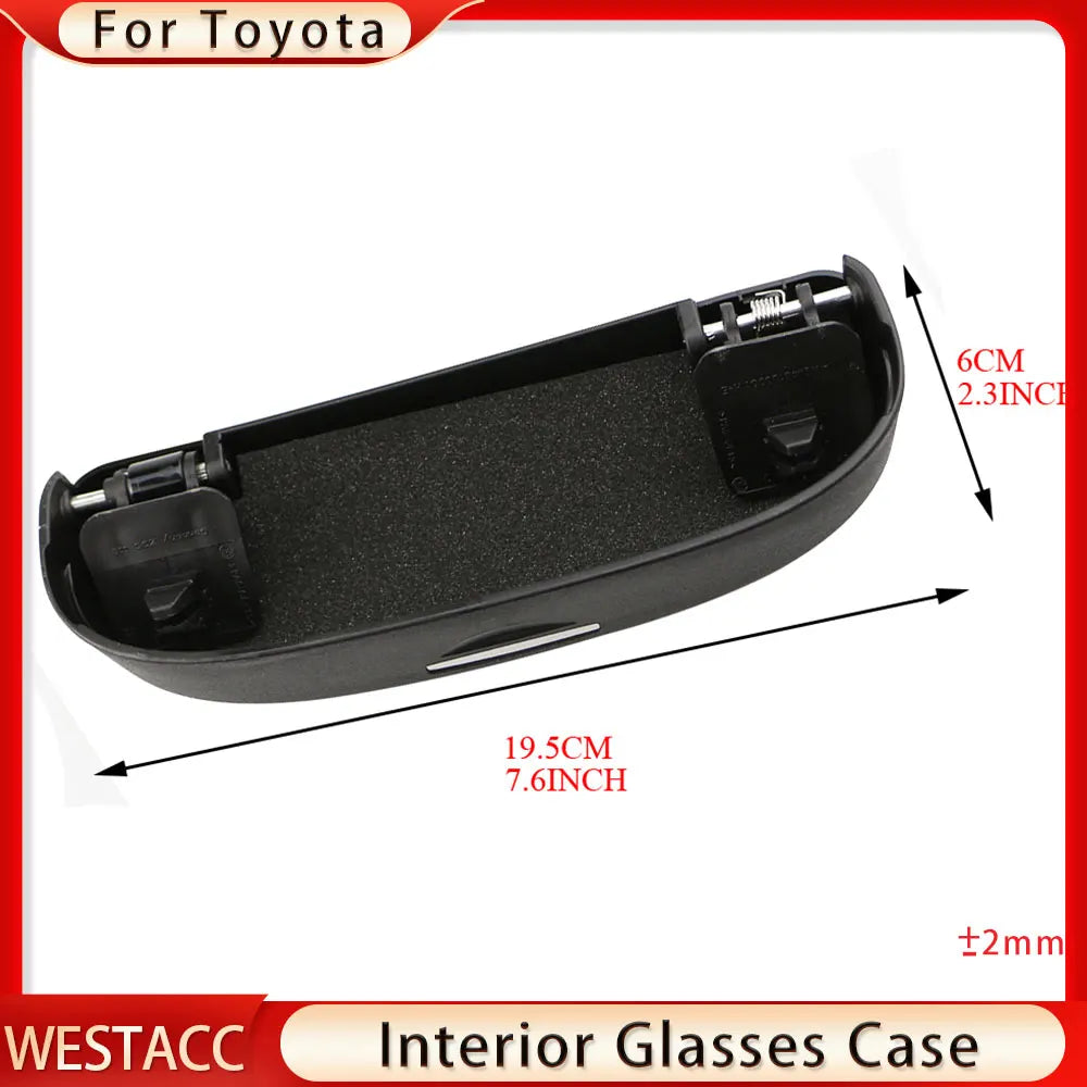 Car Glasses Case Sunglasses Holder for Toyota Corolla CHR Camry RAV 4 Levin Highlander Sunglasses Storage Box Accessories