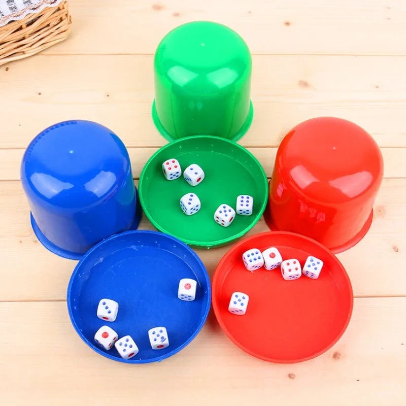 2023 New One-Piece Set Gaming Dice Set Plastic Sieve Shake Cup Tabletop Game Toys