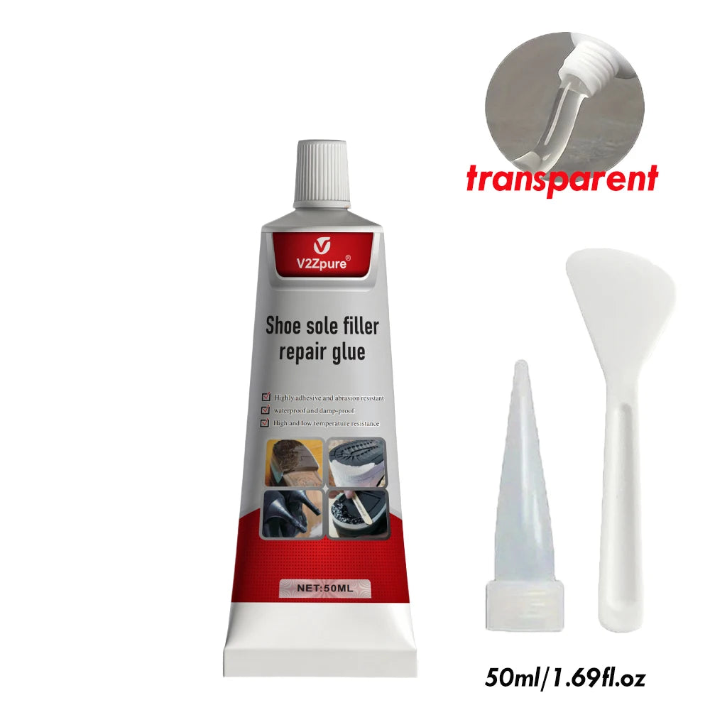3PCS Shoe Repair Glue Kit White Black Sole Waterproof Quick Drying Filling Repair Glue Wear-resistant Sealant Crack Repair Agent