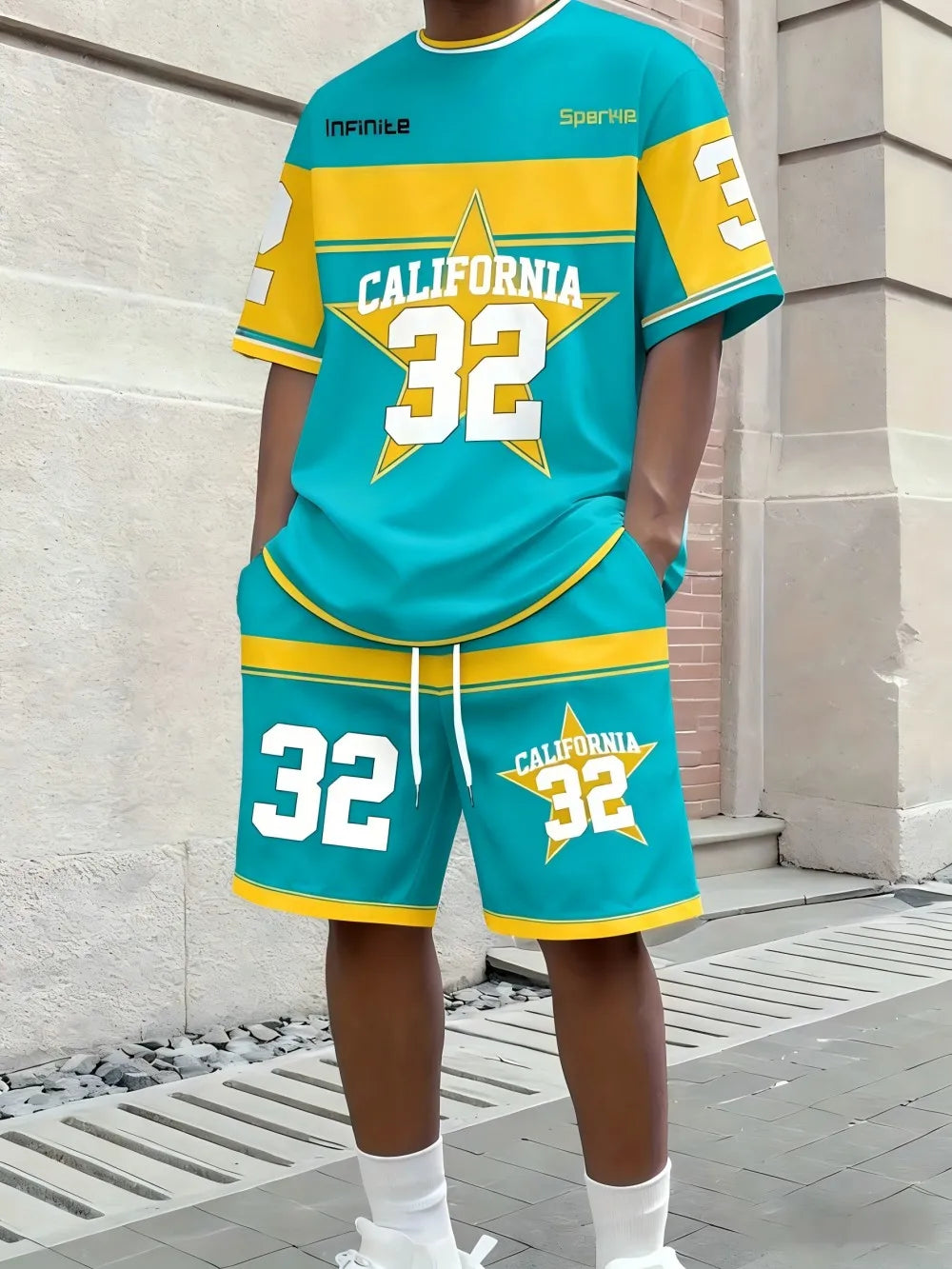 2026 Summer New Men's Short-Sleeved Shorts Set - Street Casual Fashion Comfortable Soft 3D Digital Pattern Printing