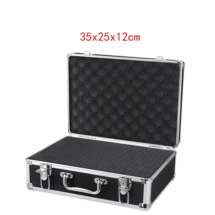 ToolBox Portable Aluminum Safety Equipment Toolbox Instrument Case Storage Box Suitcase Impact Resistant Case with Sponge
