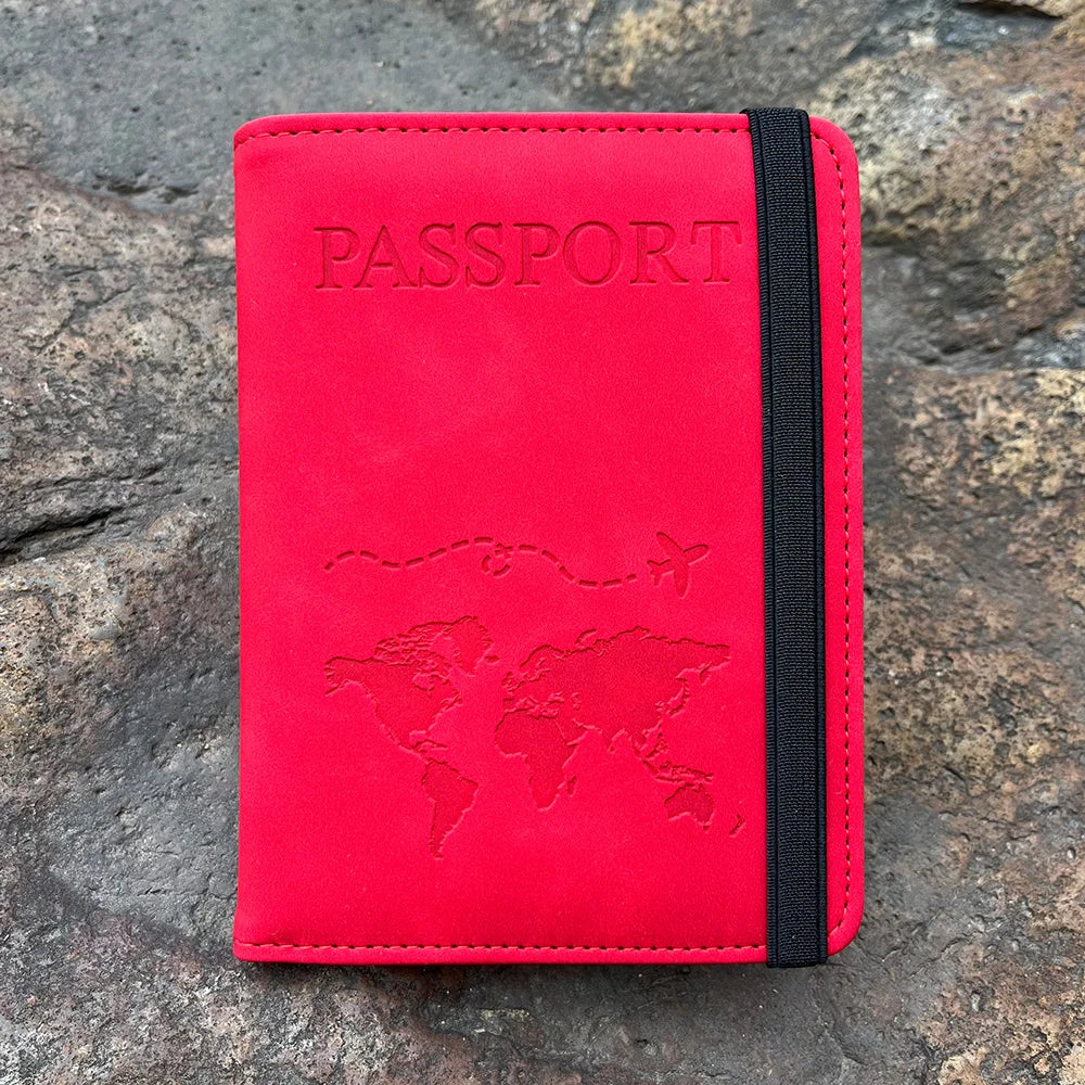 Designer Personalised Passport Cover Travel Document holders for Travel Business Elastic Band customised passport holder