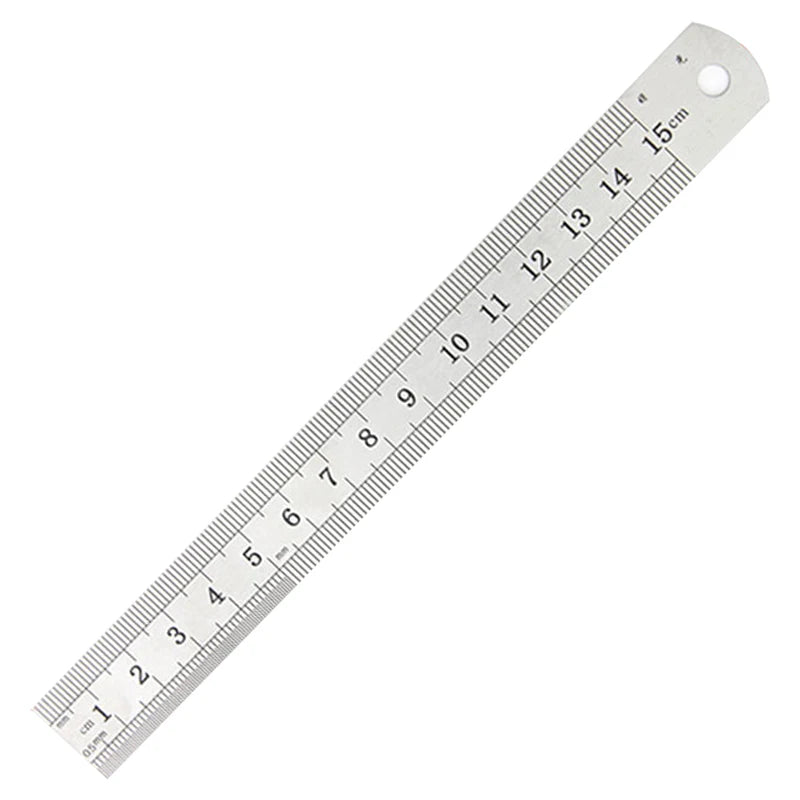 Stainless Steel Metal Straight Ruler Precision Double Sided Precision Measuring Tool Scale Metric Ruler Accessories 15-30cm