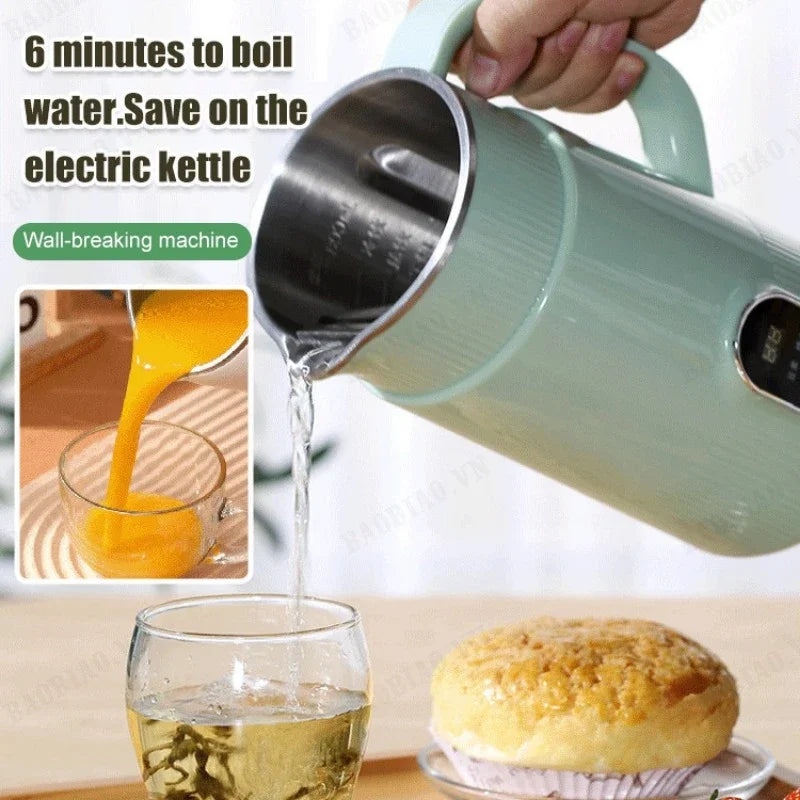 800ml Soy Milk Maker Multifunctional Wall Breaking Machine Automatic Soya-Bean Milk Rice Paste Maker Free-filter