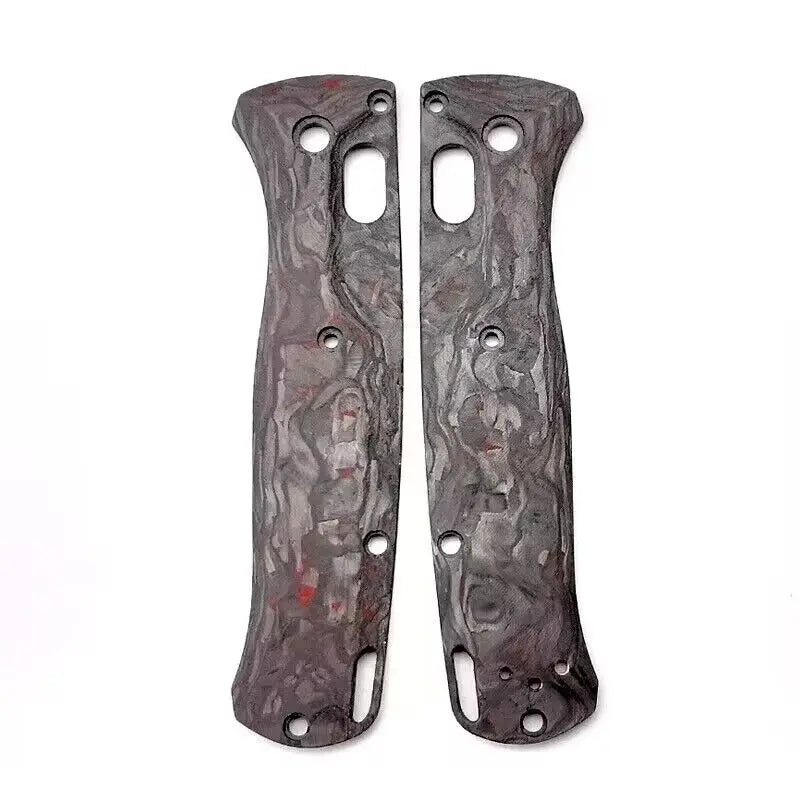 1 Pair Custom Made DIY Full 3K Carbon Fiber Material Knife Handle Scale For Benchmade Bugout 535 Knives Accessories