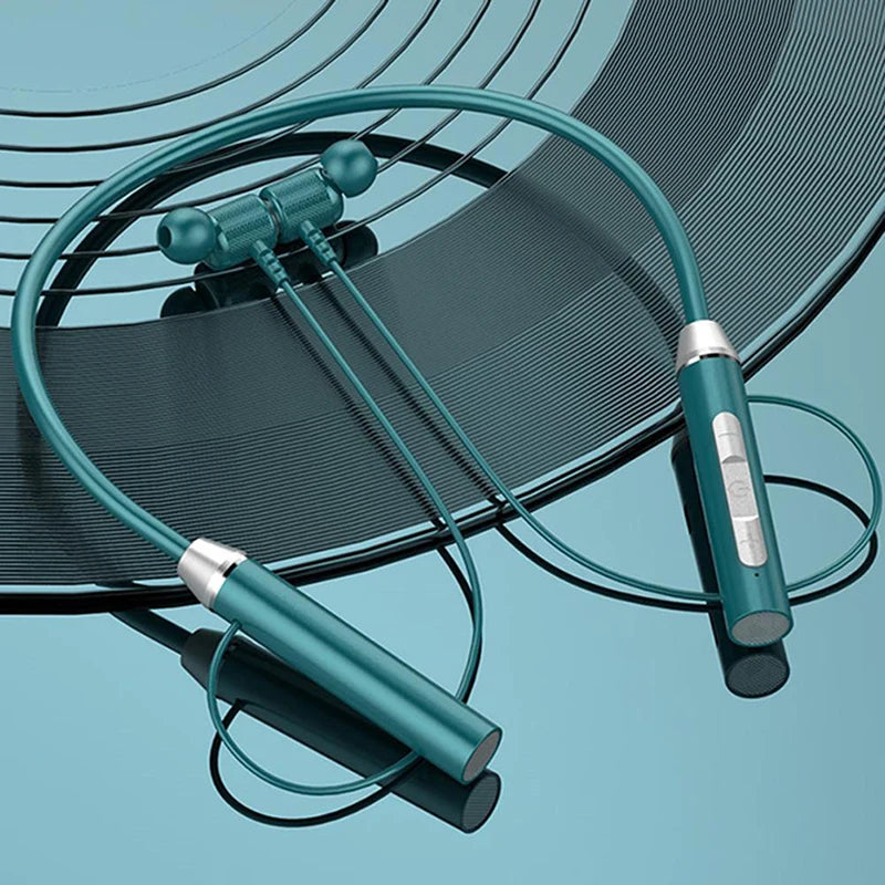 Neck Wireless Bluetooth Earphones TWS 9D Stereo Surround Headphone Magnetic Sport Neckband Headset Neck-hanging Earbuds with Mic