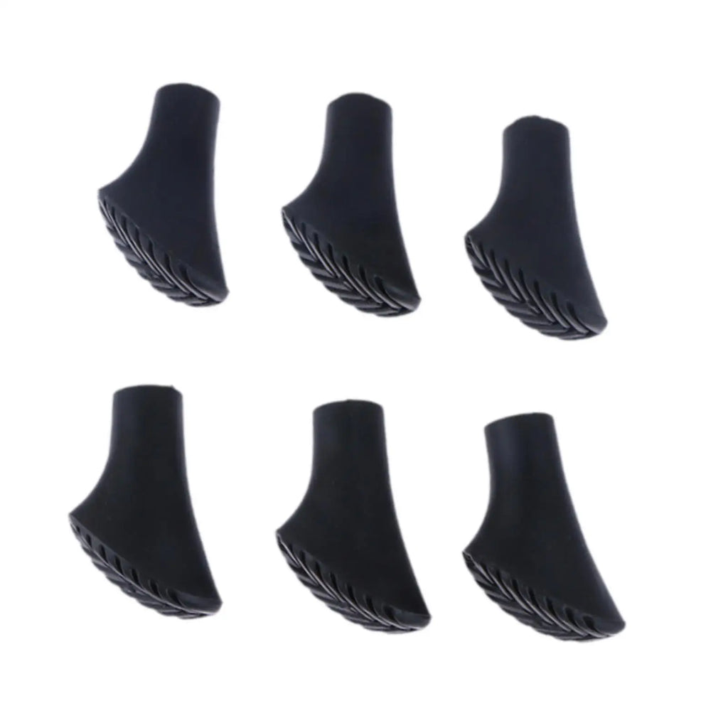6Pcs Trekking Pole Tips Nordic Walking Pole Cane Bottom Pads Climbing Hiking Protection Pads Tips Buffer 11mm Hole Diameter Part