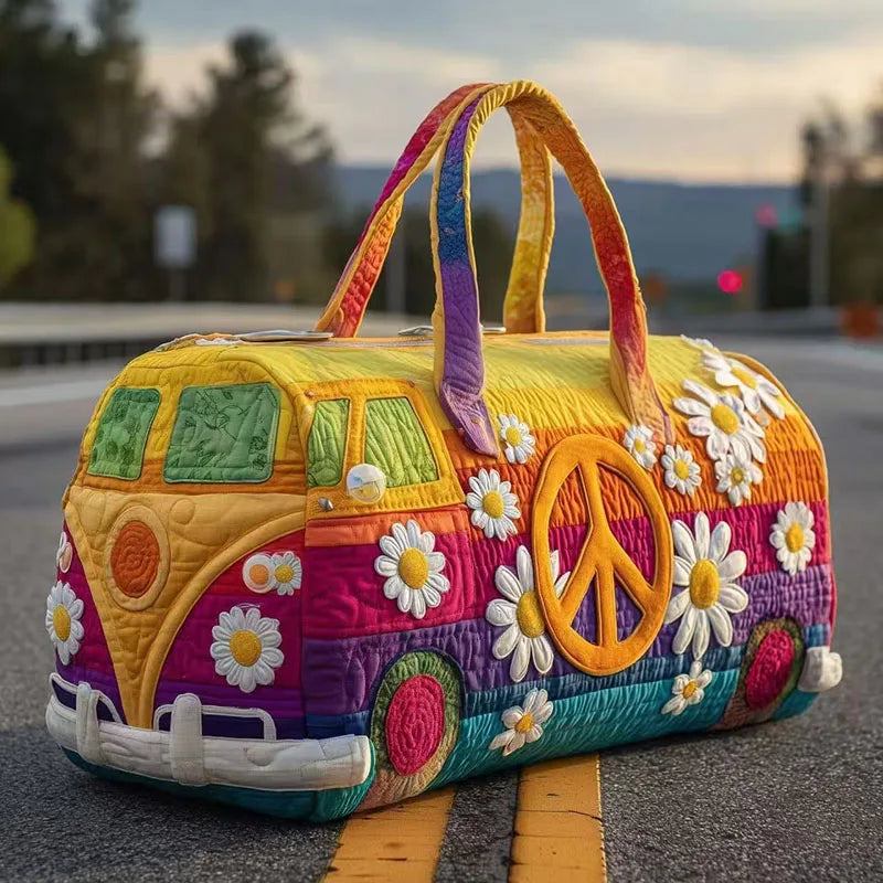 Quilted Duffle Bag Large Capacity 3D Quilting Craft Travel Duffel Bag Tote Bags Short-distance Handbag