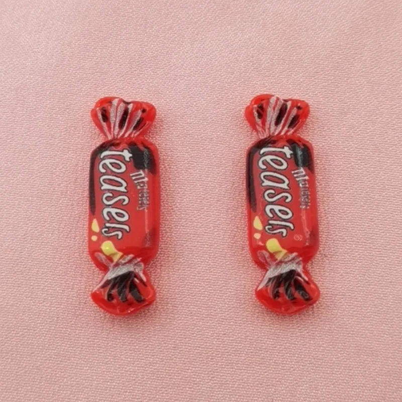 10pcs simulation candy and food toy resin pendant, DIY jewelry making earrings, keychain accessories