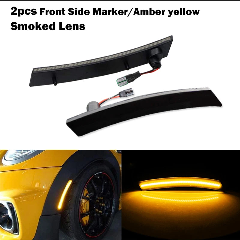 Car Front / Rear LED Side Marker Lights For MINI Cooper R50 R52 R53 2002-2008 Turn Signal Light Parking Light Fender Flare Light