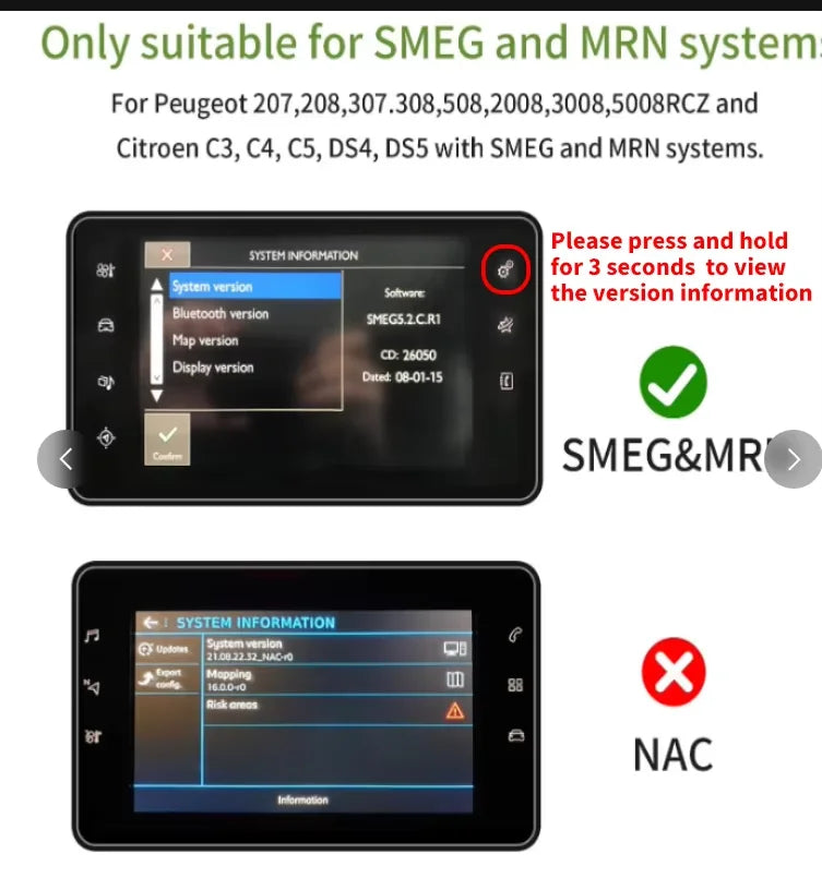 New Wireless Carplay Android Auto Module For Peugeot & Citroren 208 308 508 3008 C4 DS3 DS4 DS5 SMEG MRN Mirror Link Multimedi