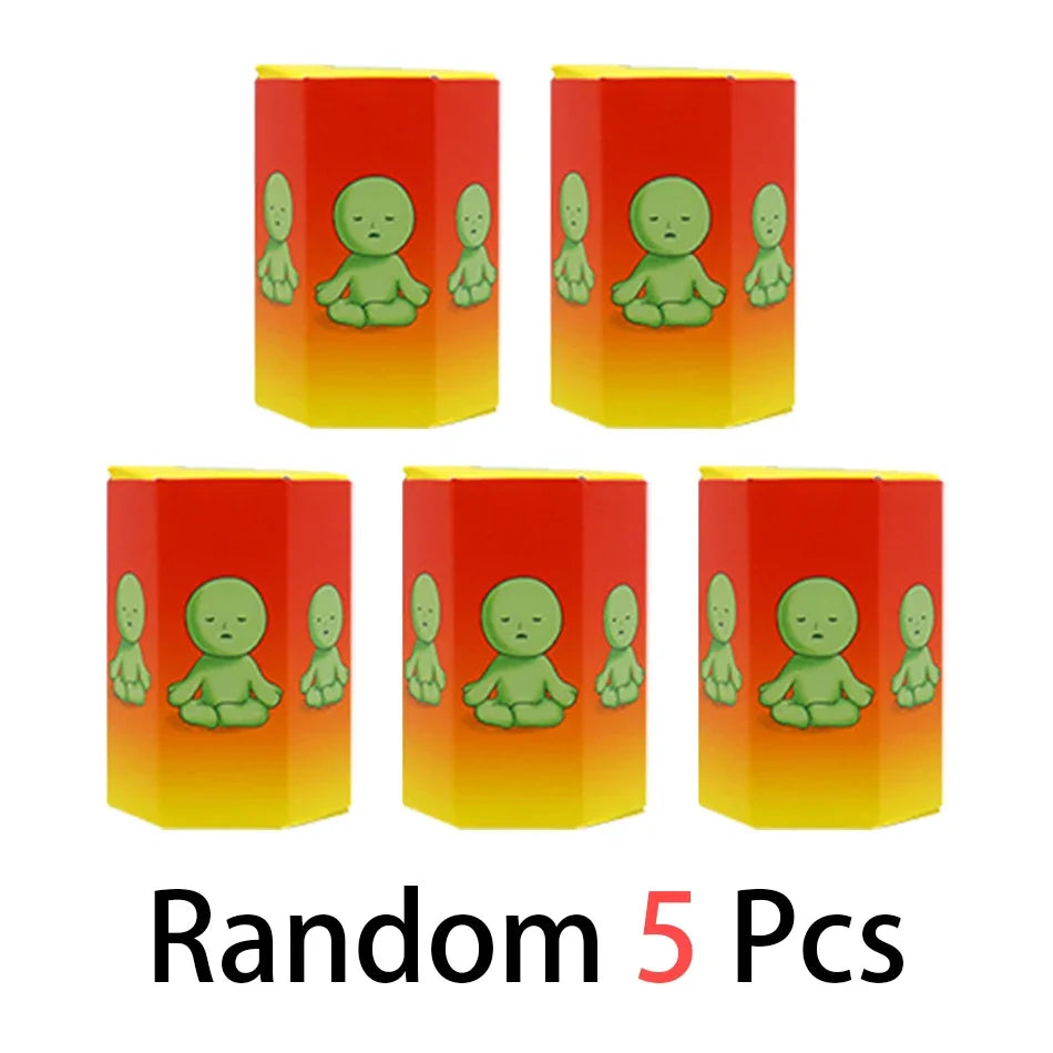 5 Multiple Series Noctilucent Green Doll Blind Mystery Box Action Figures Decoration Desktop Model Toy For Gift Surprise