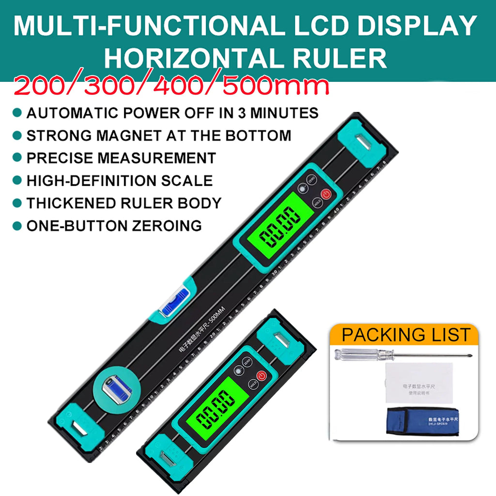 Digital Electronic Level  with LCD Screen Multi-functional High-Precision Magnetic Level with Gradients Portable Gauging Tool