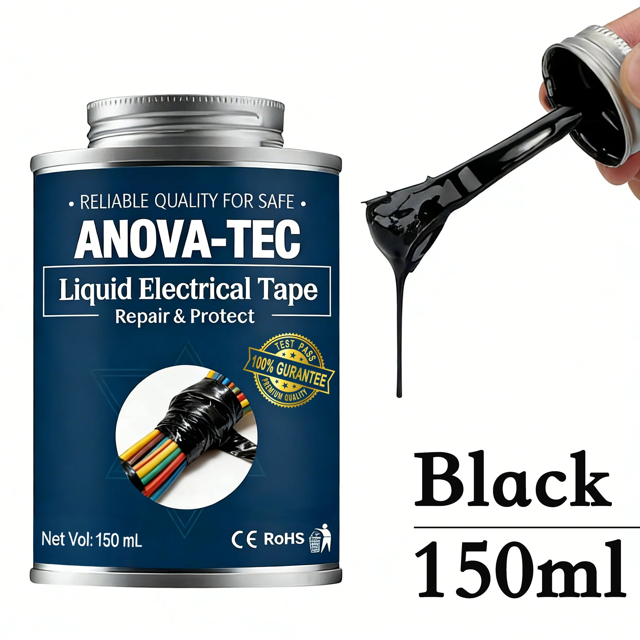 15-300mL Liquid Electrical Tape Insulation Waterproof Repair Fix Line Glue Wires Cables Home House Coat Seal Protect Connector
