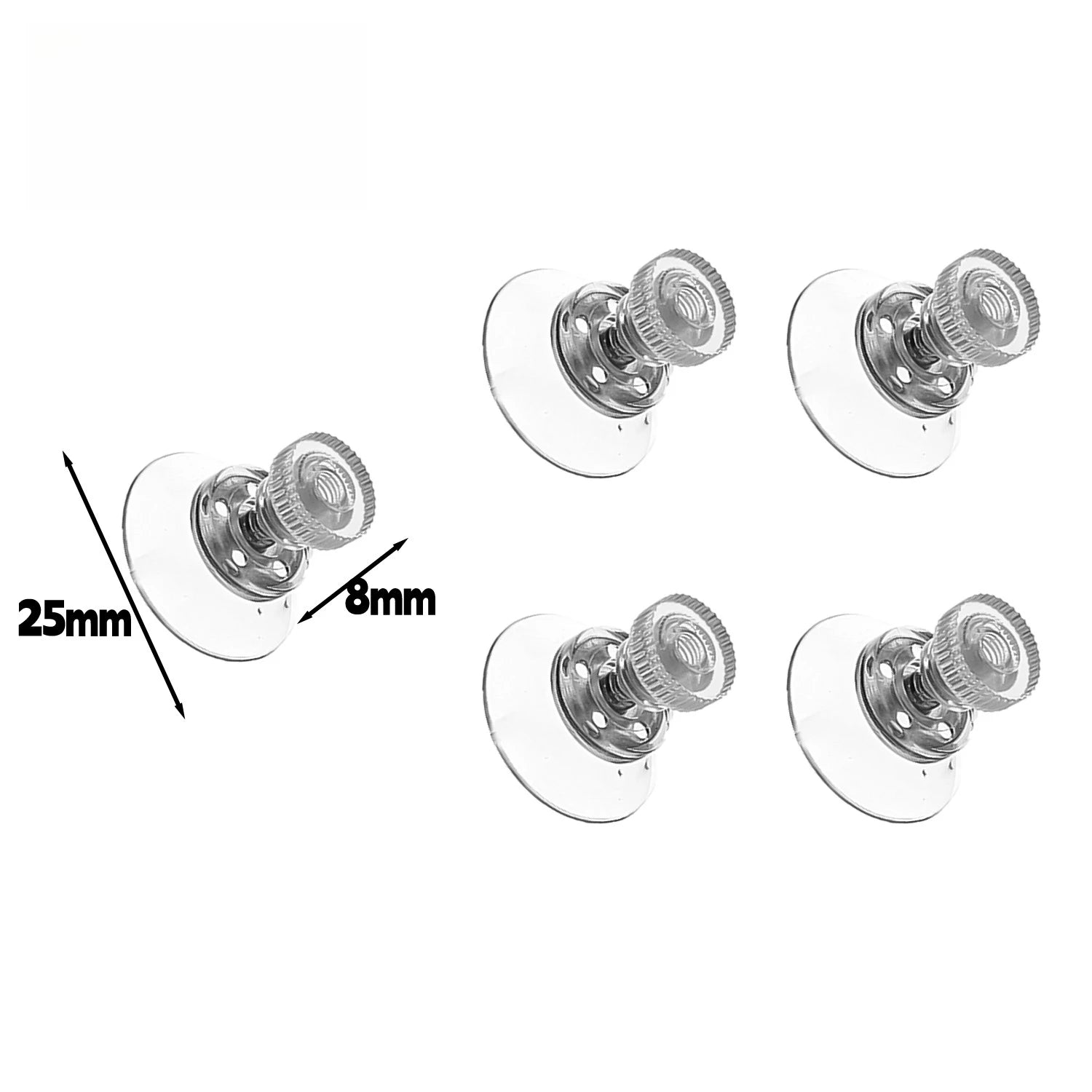 25/32/41/50mm Transparent Suction Cup Hook with Screws Self Adhesive Mushroom Head Sucker Pads Hooks Waterproof Wall Holders