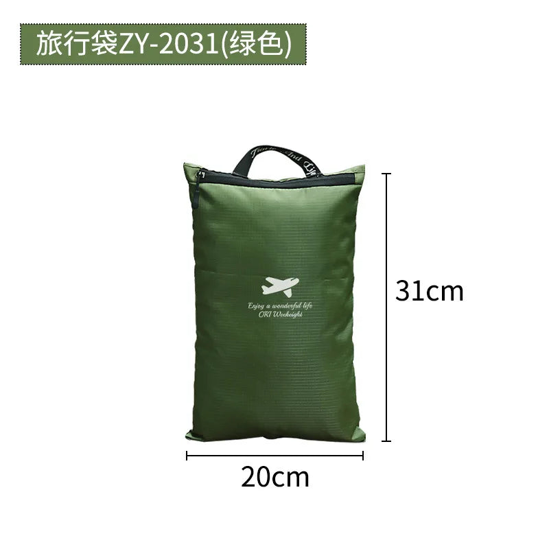Roll Top Travel Storage Bags 420D Oxford Waterproof Stuff Sacks for Camping Hiking Gear Dirt Proof Packing Pouches Clear Green