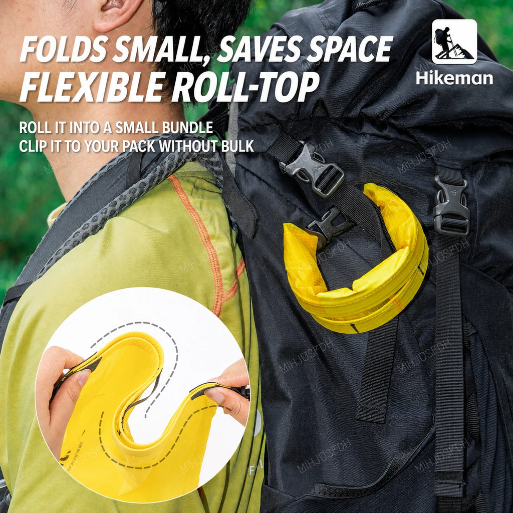 HIKEMAN Ultralight Waterproof Dry Bag Outdoor Storage Sack 15D Silicone Nylon 6L 10L 16L for Camping Hiking Travel and Swimming