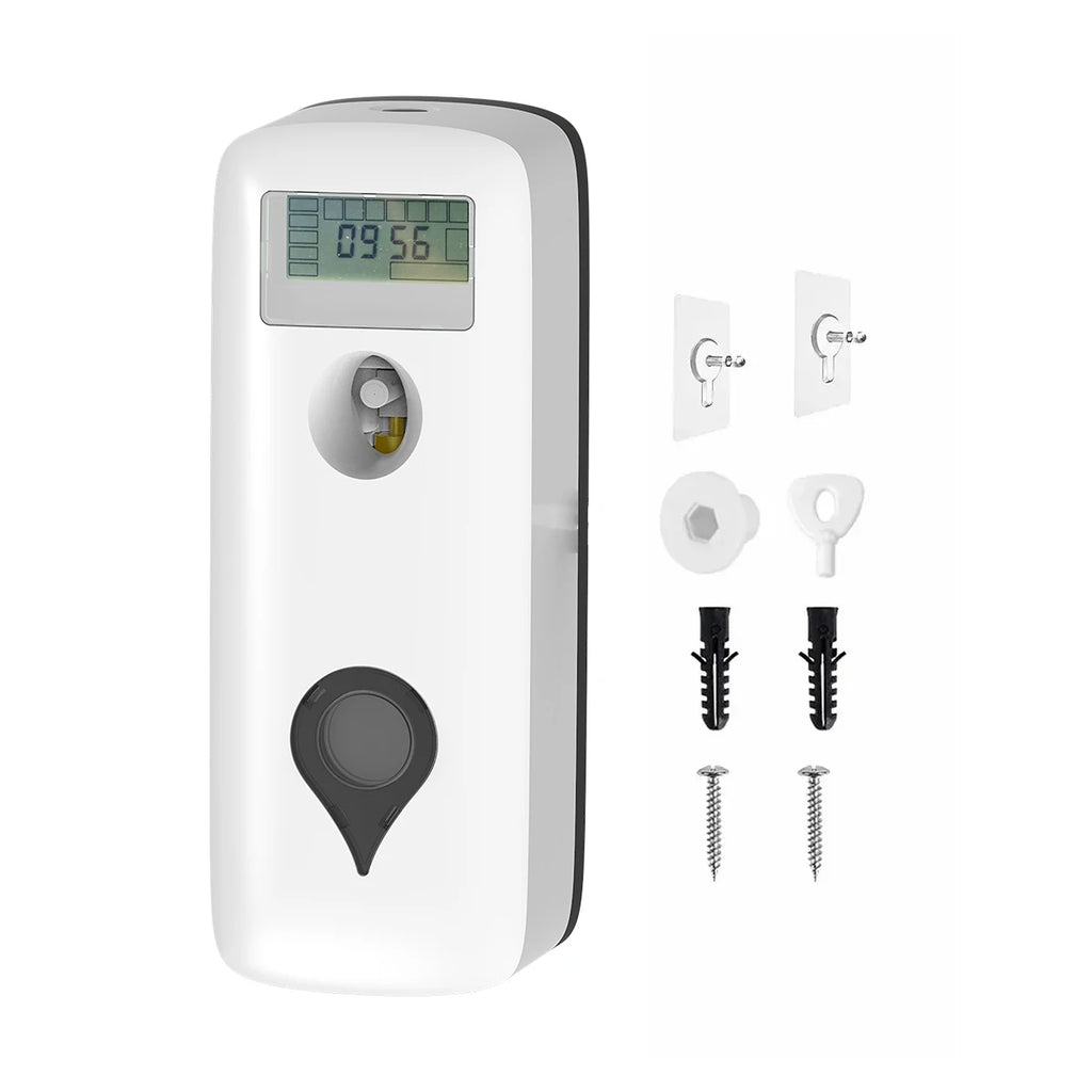 Liquid Air Freshener Dispenser Wall Mounted Automatic Fragrance Perfume Spray Room Toilet Odor Eliminator LCD Programmable 300ML