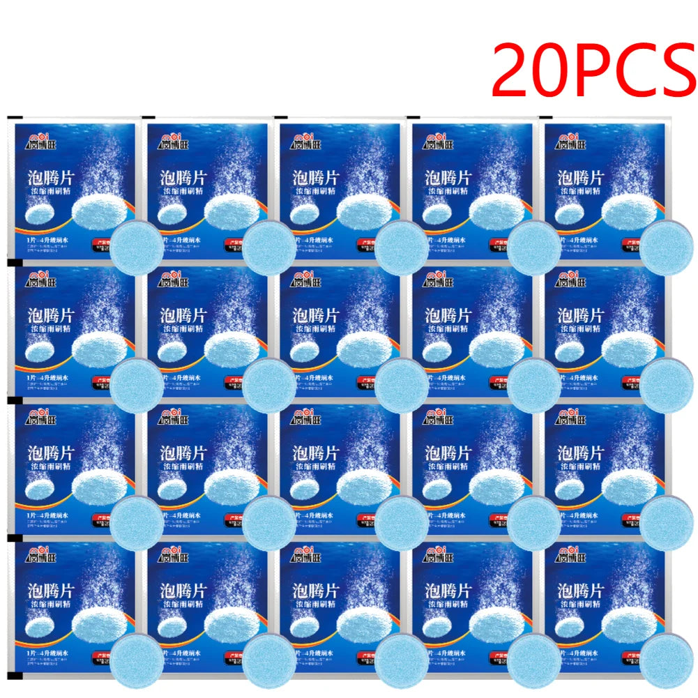 20-1PCS Concentrated Tablets Detergent Car Windscreen Wiper Solid Effervescent Tablets Cleaning Windshield Window Glass Cleaner