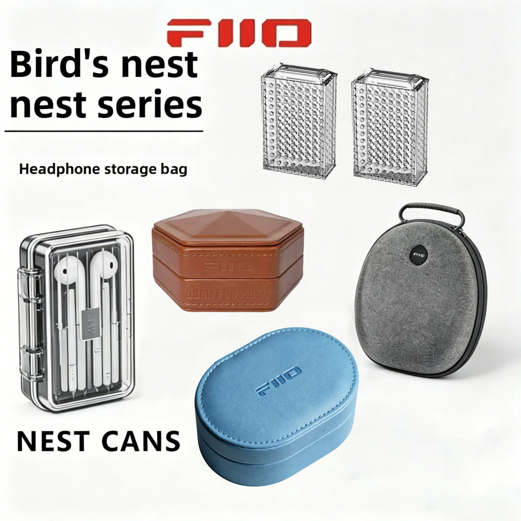 FiiO NEST Clear/Cans/Season/DM15/ECHO Leather Case Portable Shockproof Dustproof Storage Box for Headphone Earphone DAC Cable